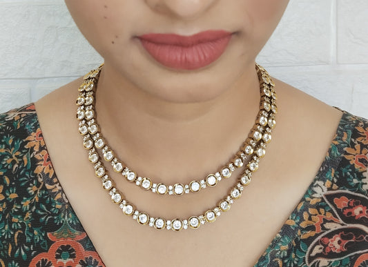 Rajita Raga Premium Layered AD Stoned Victorian Necklace Set