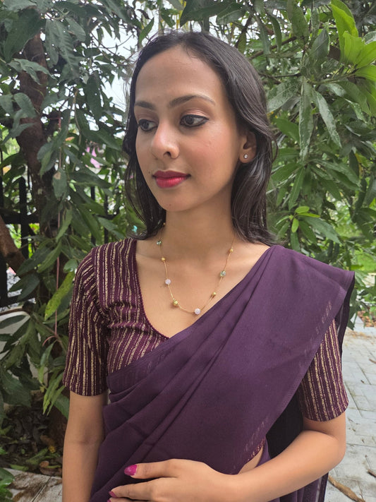 Pastelita Premium Quality Budget Friendly Daily Wear Simple and Elegant 22k Gold Plated Pastel Color Stoned Chain