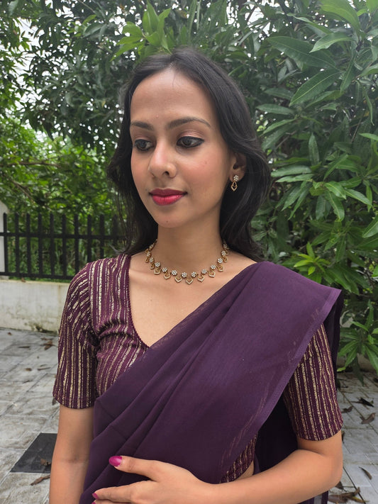 Vankimala Premium Quality 22k Gold Plated Stylish and Trendy Necklace Set with AD Stones