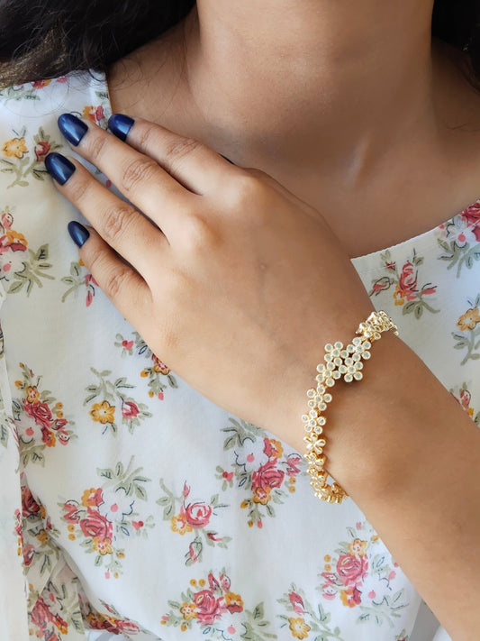 StarPetal Premium Quality 22k Gold Plated Budget Friendly Trendy and Stylish Bracelet