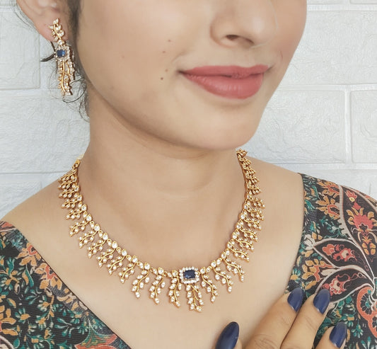 Rajnayana Premium Quality Beautiful AD Stoned Necklace Set