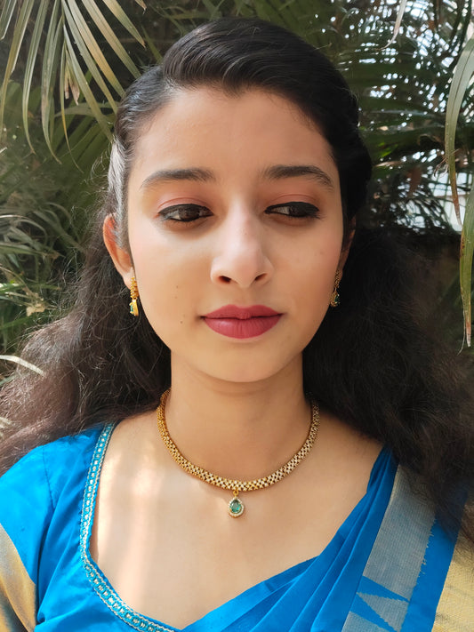 Smara Valli Premium Quality AD Stoned Simple Necklace Set