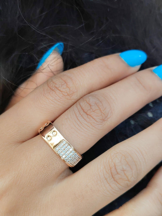 CrownBrick Premium Quality Stylish and Beautiful Square Shaped Xuping Ring
