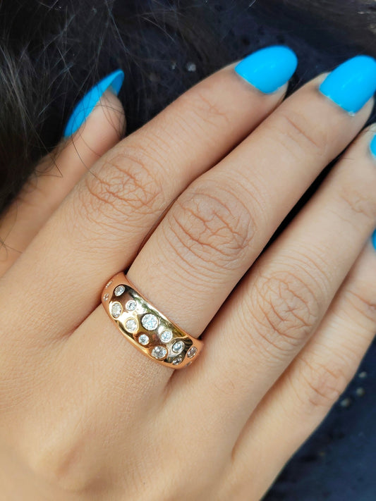 HaloPebble Premium Quality Elegant and Trending Xuping AD Stoned Ring