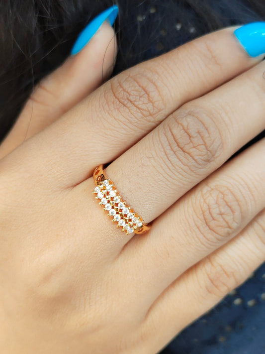 GlowNet Budget Friendly Stylish and Beautiful AD Stoned Adjustable Ring