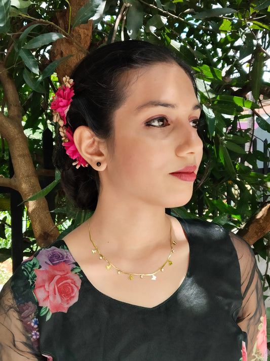 Patangika Premium Quality 22k Gold Plated Trendy and Elegant Butterfly Designed Western Chain