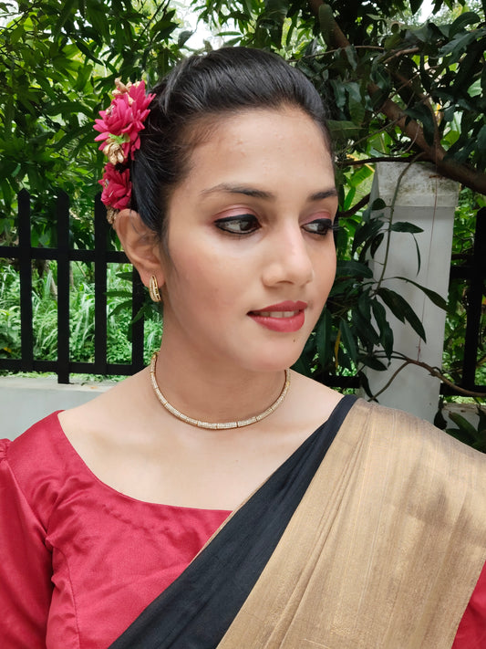 Swarna Saumya Premium Quality Simple American Diamond Necklace Set