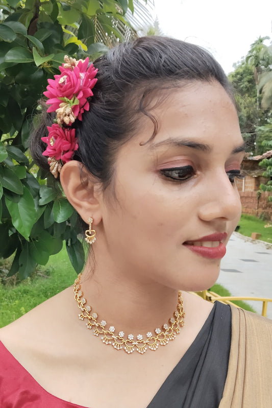 Kanak Jhalak Premium Quality American Diamond Necklace Set