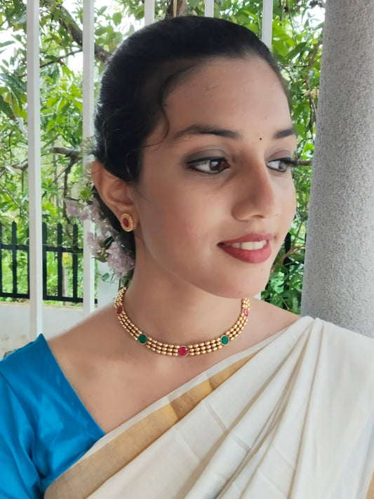 Amulyaraaga Evergreen Trending Multicolored Necklace Set