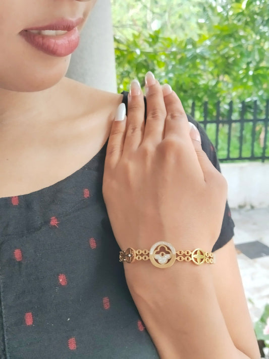 Charmlet Premium Quality Budget Friendly Anti-Tarnished Openable Free Size Kada Bangle