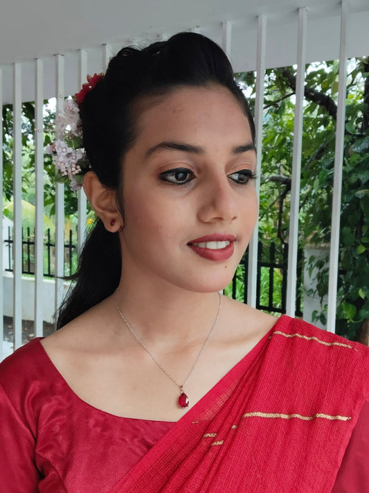 Redora Budget Friendly Silver Plated Simple and Elegant Western Chain and Earring Combo Set