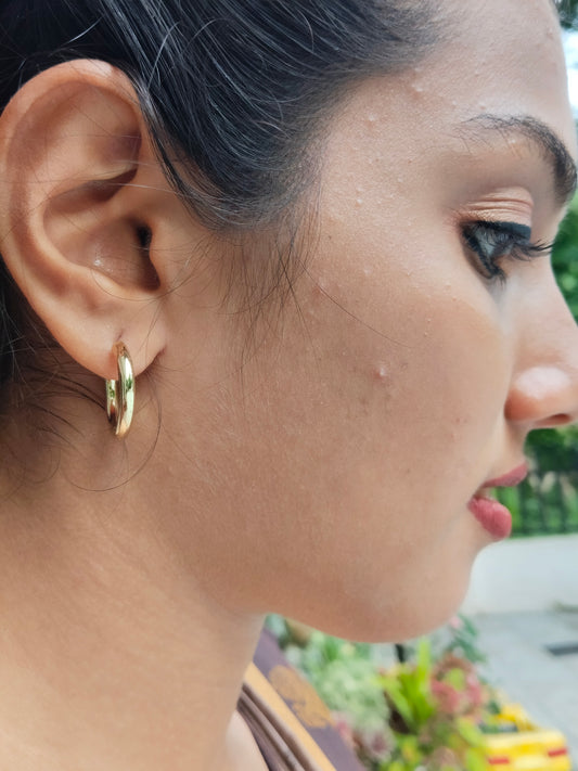 GlowHoop 22k Gold Plated Budget Friendly Simple and Stylish Western Earring