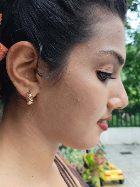 TrellaLoop 18k Gold Plated Premium Quality Budget Friendly Xuping Western Earring