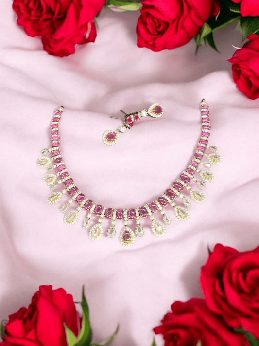 Ratna Tara Premium Elegant Stoned Necklace Set