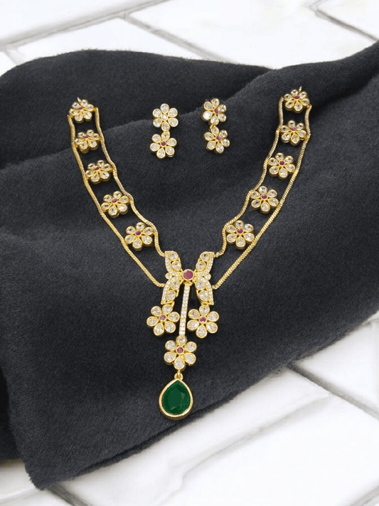 Butterfly Kanti Premium Layard Statement Necklace Set