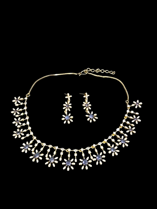 Lavanya Pushpam Premium AD Stoned Beautiful Victorian Necklace Set