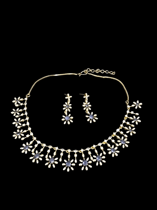 Lavanya Pushpam Premium AD Stoned Beautiful Victorian Necklace Set