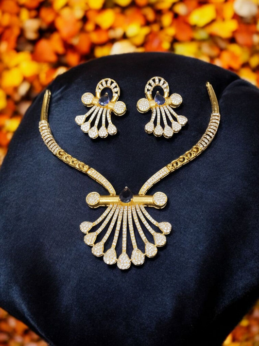 Divya Dhara Party Wear Trendy Short Necklace Set