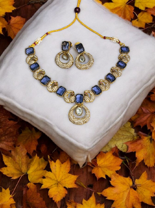 Nritya Rekha Premium Quality Victorian American Diamond Set