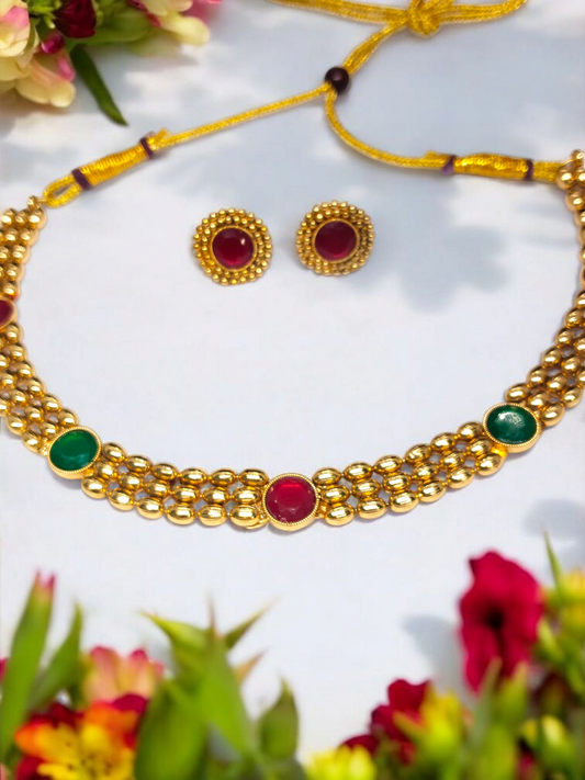 Amulyaraaga Evergreen Trending Multicolored Necklace Set