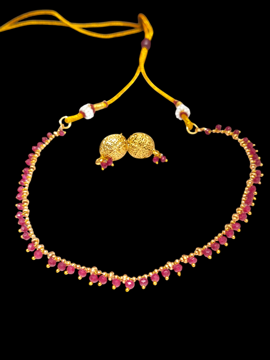 Ghunghuravali Budget Friendly Simple and Elegant Light weight Beaded Necklace Set
