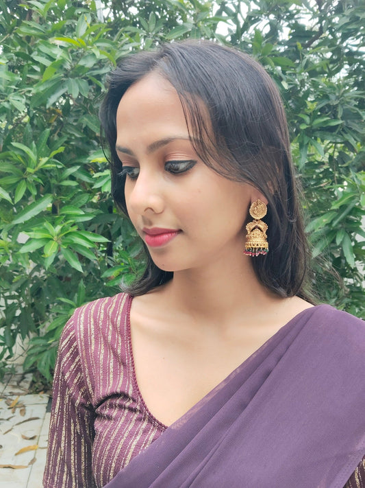 Kanaka Devi Premium Quality Budget Friendly 22k Gold Plated Traditional Jumuka Earring