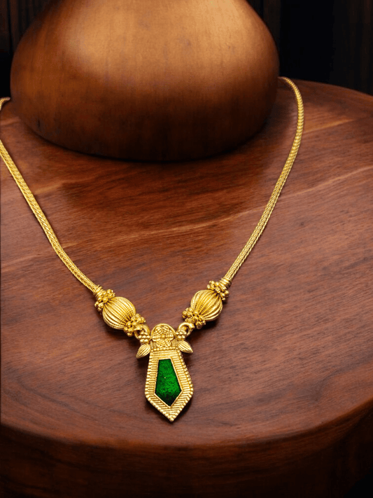 Shobhini Antique Gold Simple and Beautiful Traditional Palakka Mid length Set in 2 Colors