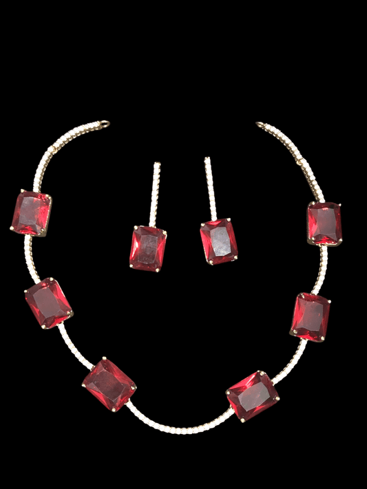 RatnaVaibhavi Premium Quality Victorian collection Antique Gold Finished Stylish and Trendy Necklace Set with AD Stones in 2 different Colors