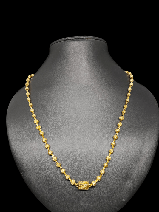 Sutraleela Premium Quality Budget Friendly Daily Wear 22K Gold Plated Beaded Chain