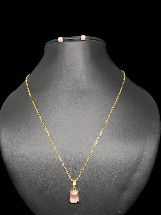 Gulabmani Budget Friendly Gold Plated Simple and Elegant Western Chain and Earring Combo Set