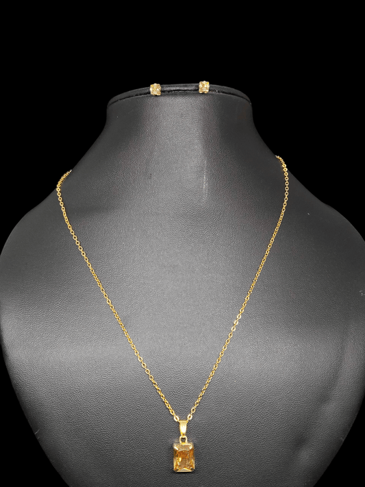 Aurelia Budget Friendly Gold Plated Simple and Elegant Western Chain and Earring Combo Set