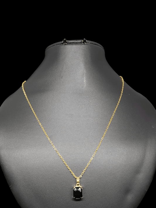 Krishnakriti Budget Friendly Gold Plated Simple and Elegant Western Chain and Earring Combo Set