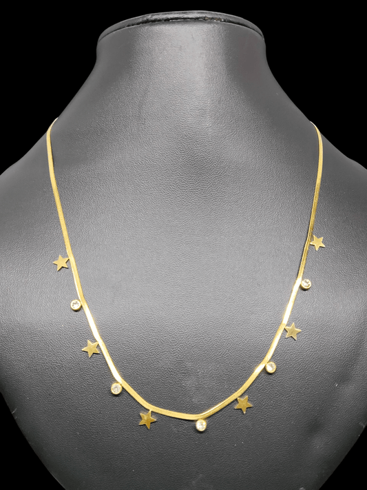 Tārārekha Premium Quality 22k Gold Plated Trendy and Elegant Star Designed Western Chain