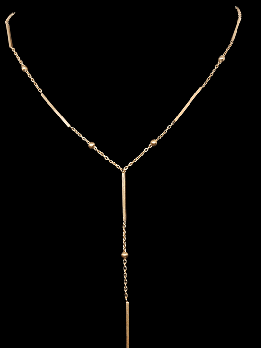 Ruchira Premium Quality Budget Friendly Rose Gold Finished Simple and Elegant Western Y Chain