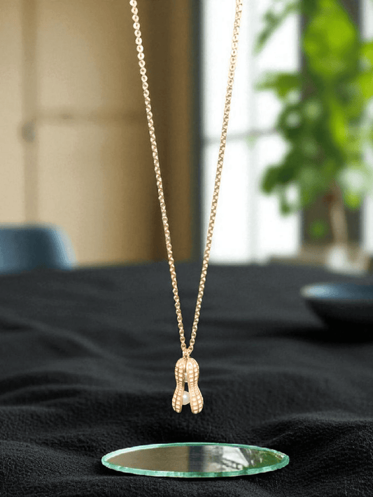 Jugalmoti Premium Quality 22k Gold Plated Antique Trendy and Elegant Budget Friendly Western Chain