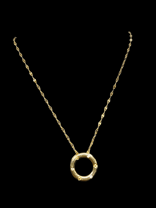 Mandalachakra Premium Quality 18k Gold Plated Simple and Elegant Western Chain with Pendant
