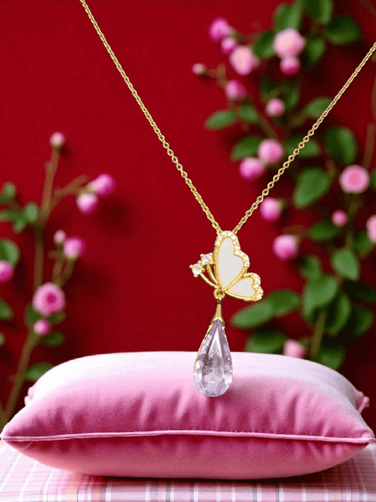 Tear of the Butterfly Premium Quality 18k Gold Plated Simple and Elegant Western Chain with Pendant