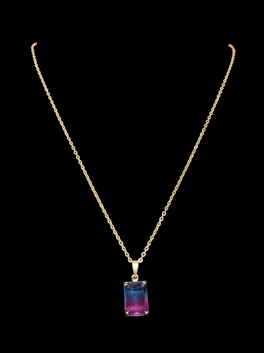 Elara Glow Premium Quality 18k Gold Plated Simple and Elegant Western Chain with Pendant available in 2 colors