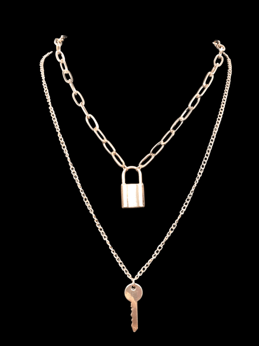Lock & Lore Rose Gold Plated Budget Friendly Two Layered Trendy and Stylish Western Chain with Pendant