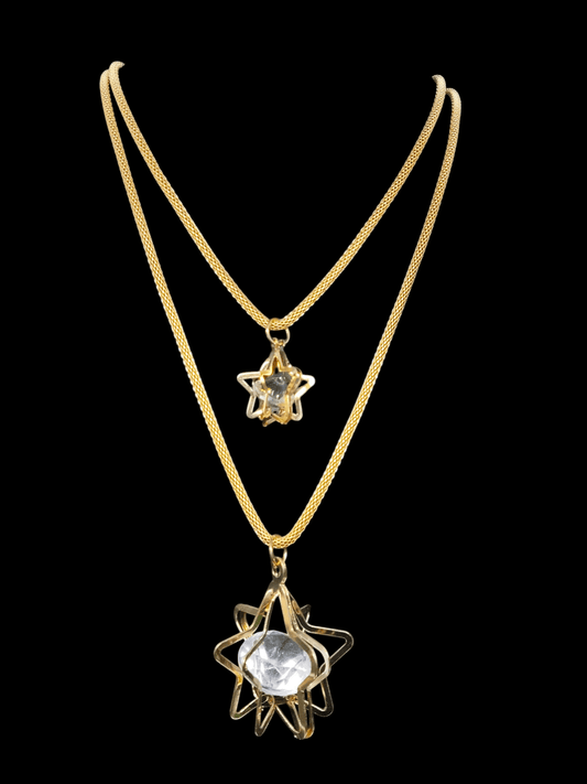 Starveil 22k Gold Plated Budget Friendly Two Layered Trendy and Stylish Western Chain with Pendant
