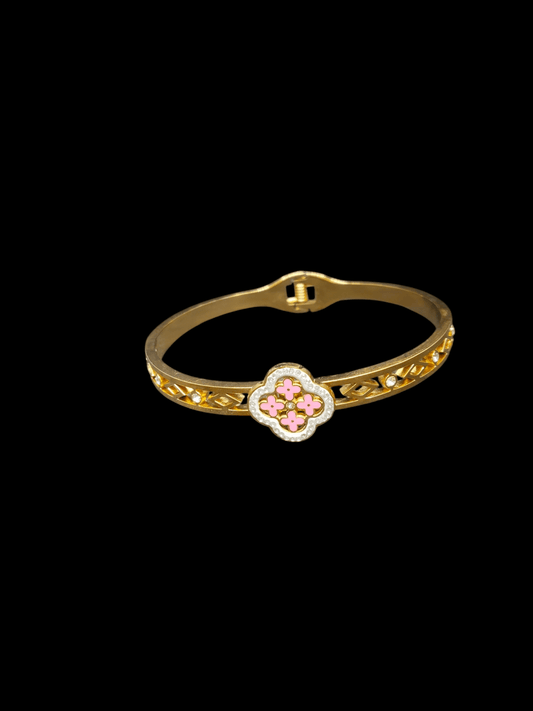 Pink Dusk Premium Quality Budget Friendly Anti-Tarnished Openable Free Size Kada Bangle