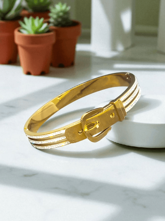 Ojaskriti Premium Quality Budget Friendly Anti-Tarnished Openable Free Size Kada Bangle
