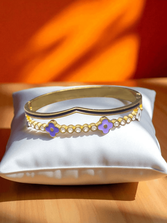 Violetmohini Premium Quality Budget Friendly Anti-Tarnished Openable Free Size Kada Bangle