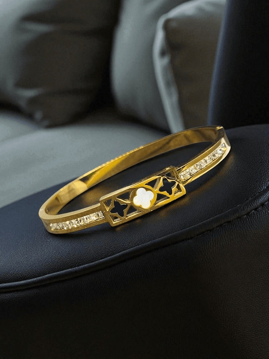 Shanipushpi Premium Quality Budget Friendly Anti-Tarnished Openable Free Size Kada Bangle