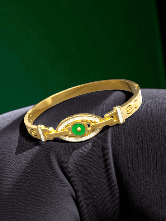 Verdant Eye Premium Quality Budget Friendly Anti-Tarnished Openable Free Size Kada Bangle