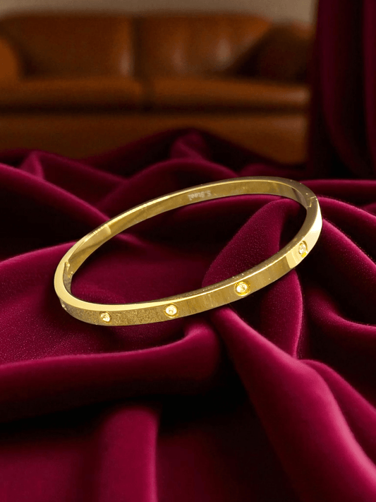 Radiance Ring Premium Quality Budget Friendly Anti-Tarnished Openable Free Size Kada Bangle