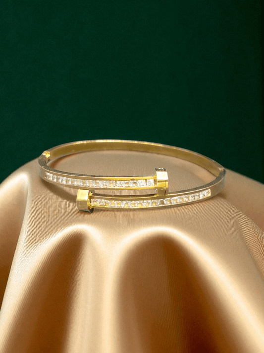 ShineBar Premium Quality Budget Friendly Anti-Tarnished Openable Free Size Kada Bangle