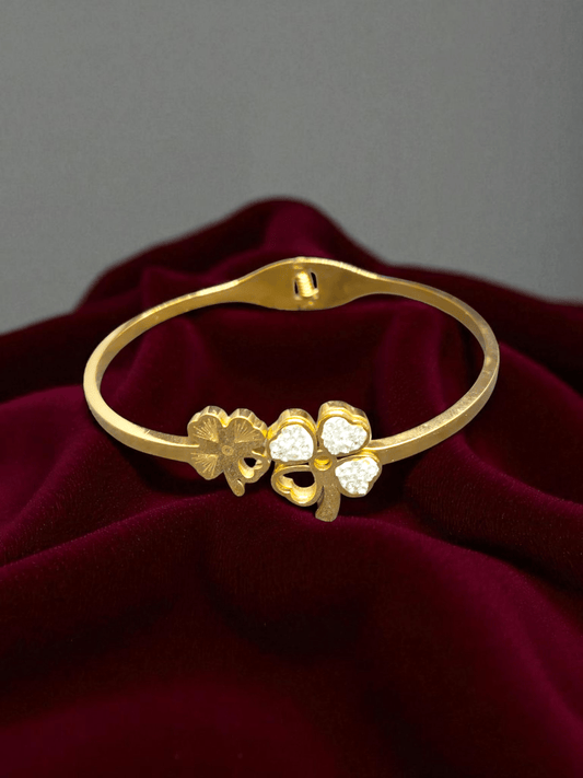 BlissPetal Premium Quality Budget Friendly Anti-Tarnished Openable Free Size Kada Bangle