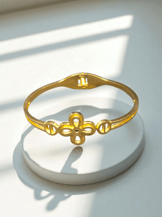 FloraGlow Premium Quality Budget Friendly Anti-Tarnished Openable Free Size Kada Bangle