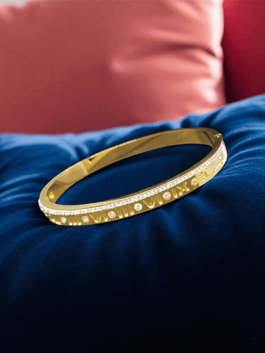 Roman Premium Quality Budget Friendly Anti-Tarnished Openable Free Size Kada Bangle